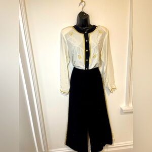 Holiday outfit set gold and black